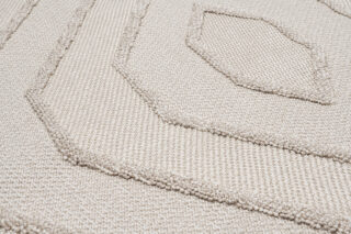 Vloerkleed Timber Indoor Outdoor Beige Zigzag Kwastjes