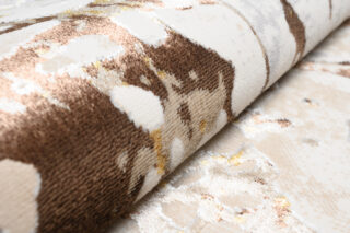 Vloerkleed Golden Creme Bruin Abstract