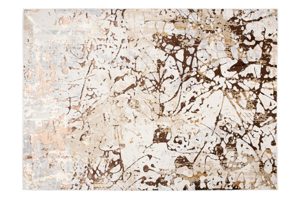 Vloerkleed Golden Creme Bruin Abstract