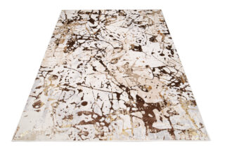 Vloerkleed Golden Creme Bruin Abstract