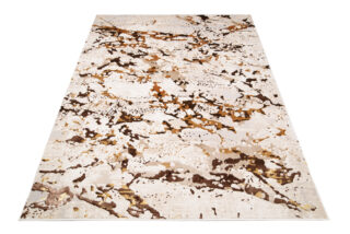 Vloerkleed Golden Creme Goudkleur Abstract