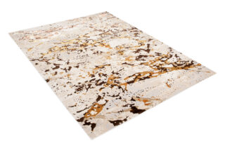 Vloerkleed Golden Creme Goudkleur Abstract