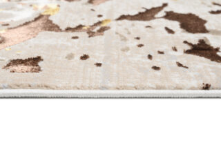 Vloerkleed Golden Creme Goudkleur Abstract