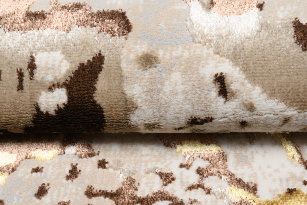 Vloerkleed Golden Creme Goudkleur Abstract