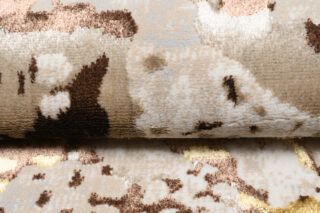 Vloerkleed Golden Creme Goudkleur Abstract