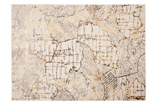 Vloerkleed Golden Creme Goudkleur Patchwork