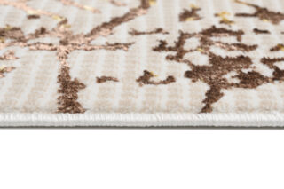 Vloerkleed Golden Creme Goudkleur Patchwork
