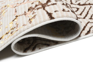 Vloerkleed Golden Creme Goudkleur Patchwork