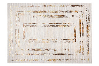 Vloerkleed Golden Creme Goudkleur Frames Gezaagd