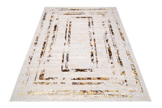 Vloerkleed Golden Creme Goudkleur Frames Gezaagd
