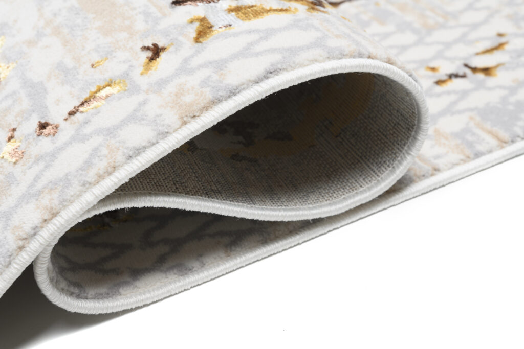Vloerkleed Golden Creme Goudkleur Frames Gezaagd
