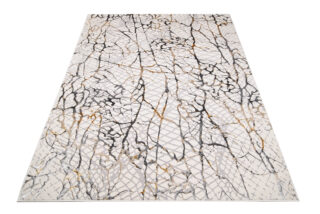 Vloerkleed Golden Creme Goudkleur Grijs Slangenhuid