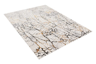 Vloerkleed Golden Creme Goudkleur Grijs Slangenhuid