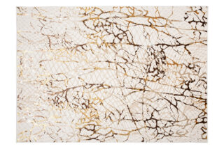 Vloerkleed Golden Creme Goudkleur Bruin Slangenhuid