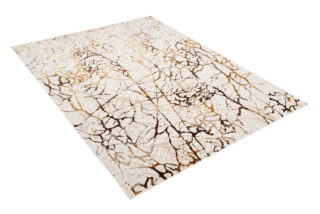 Vloerkleed Golden Creme Goudkleur Bruin Slangenhuid
