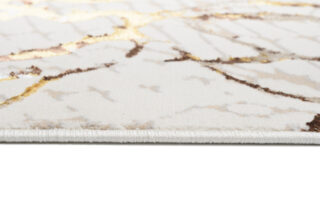 Vloerkleed Golden Creme Goudkleur Bruin Slangenhuid
