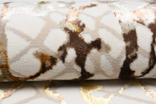 Vloerkleed Golden Creme Goudkleur Bruin Slangenhuid
