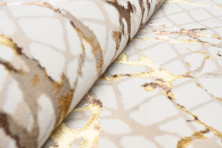 Vloerkleed Golden Creme Goudkleur Bruin Slangenhuid