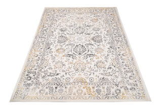 Vloerkleed Golden Creme Goudkleur Grijs Vintage Frame