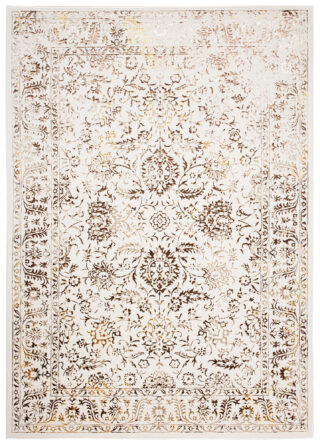 Vloerkleed Golden Creme Goudkleur Vintage Frame