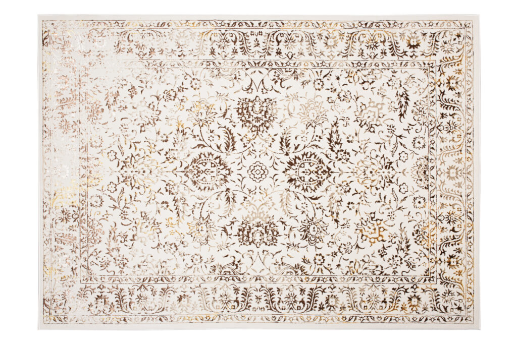 Vloerkleed Golden Creme Goudkleur Vintage Frame
