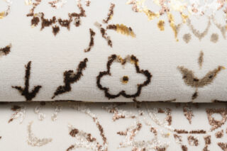 Vloerkleed Golden Creme Goudkleur Vintage Frame