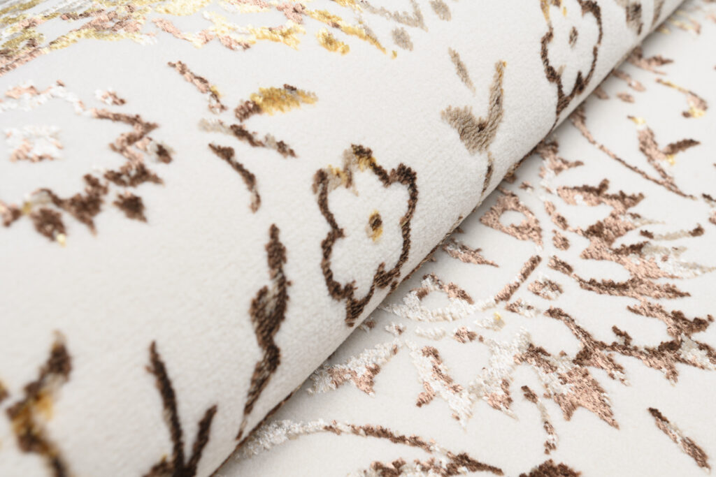 Vloerkleed Golden Creme Goudkleur Vintage Frame