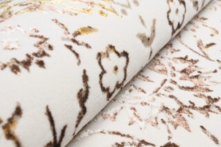 Vloerkleed Golden Creme Goudkleur Vintage Frame