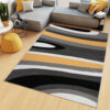 Vloerkleed Maya Grijs Geel Abstract Golven