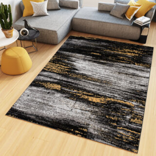 Vloerkleed Maya Grijs Geel Abstract
