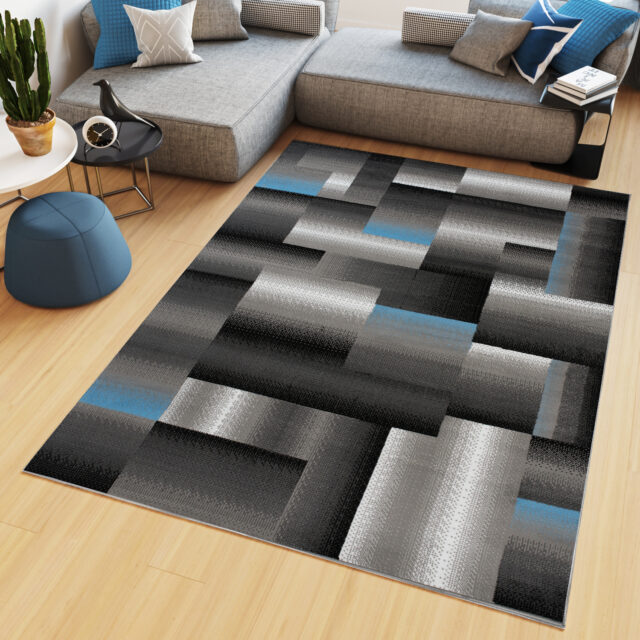 Vloerkleed Maya Grijs Blauw Rechthoek
