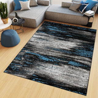 Vloerkleed Maya Grijs Blauw Abstract