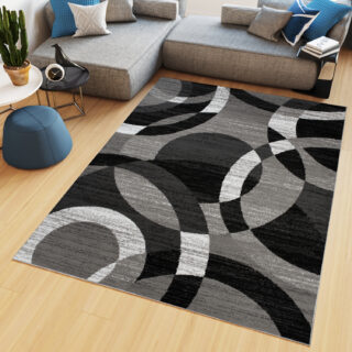 Vloerkleed Maya Grijs Zwart Geometrisch