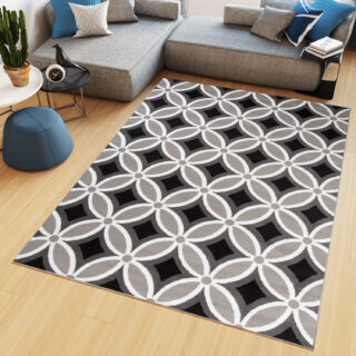 Vloerkleed Maya Grijs Geometrisch Mozaïek