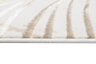 Vloerkleed Golden Creme Goudkleur Rood Bladeren