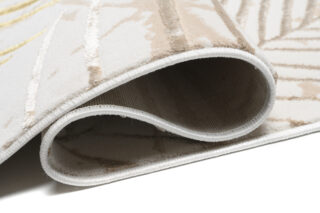 Vloerkleed Golden Creme Goudkleur Rood Bladeren