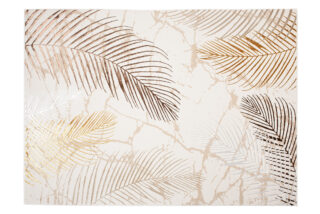 Vloerkleed Golden Creme Goudkleur Bruin Bladeren