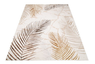 Vloerkleed Golden Creme Goudkleur Bruin Bladeren