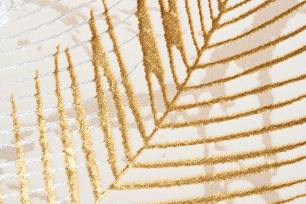 Vloerkleed Golden Creme Goudkleur Bruin Bladeren