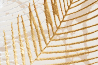 Vloerkleed Golden Creme Goudkleur Bruin Bladeren