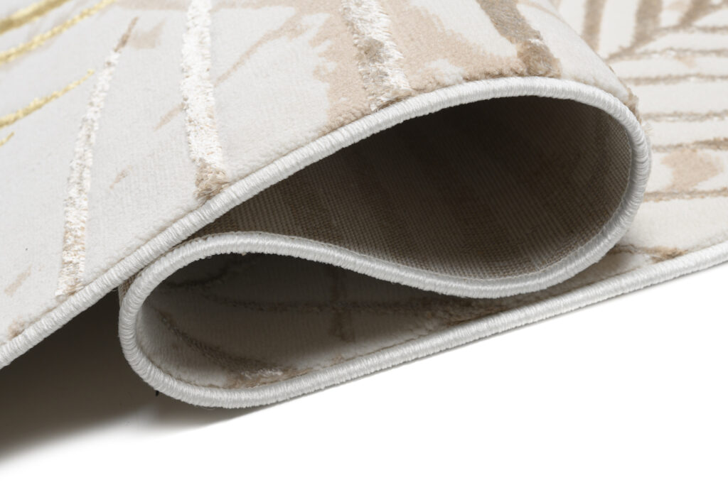 Vloerkleed Golden Creme Goudkleur Bruin Bladeren