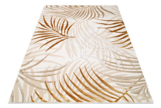 Vloerkleed Golden Creme Goudkleur Beige Bladeren