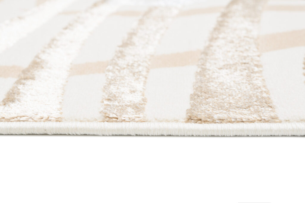 Vloerkleed Golden Creme Goudkleur Beige Bladeren