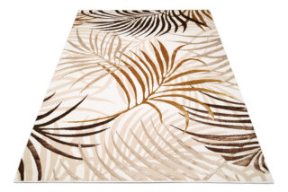 Vloerkleed Golden Creme Bruin Goudkleur Bladeren