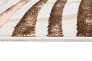 Vloerkleed Golden Creme Bruin Goudkleur Bladeren