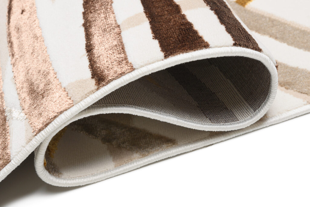 Vloerkleed Golden Creme Bruin Goudkleur Bladeren