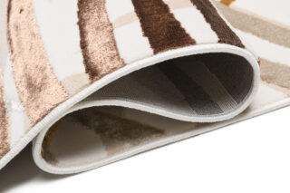 Vloerkleed Golden Creme Bruin Goudkleur Bladeren