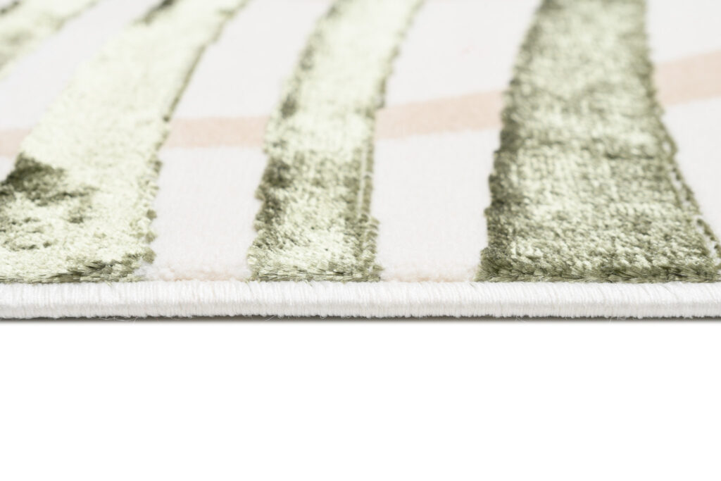 Vloerkleed Golden Creme Beige Groen Bladeren