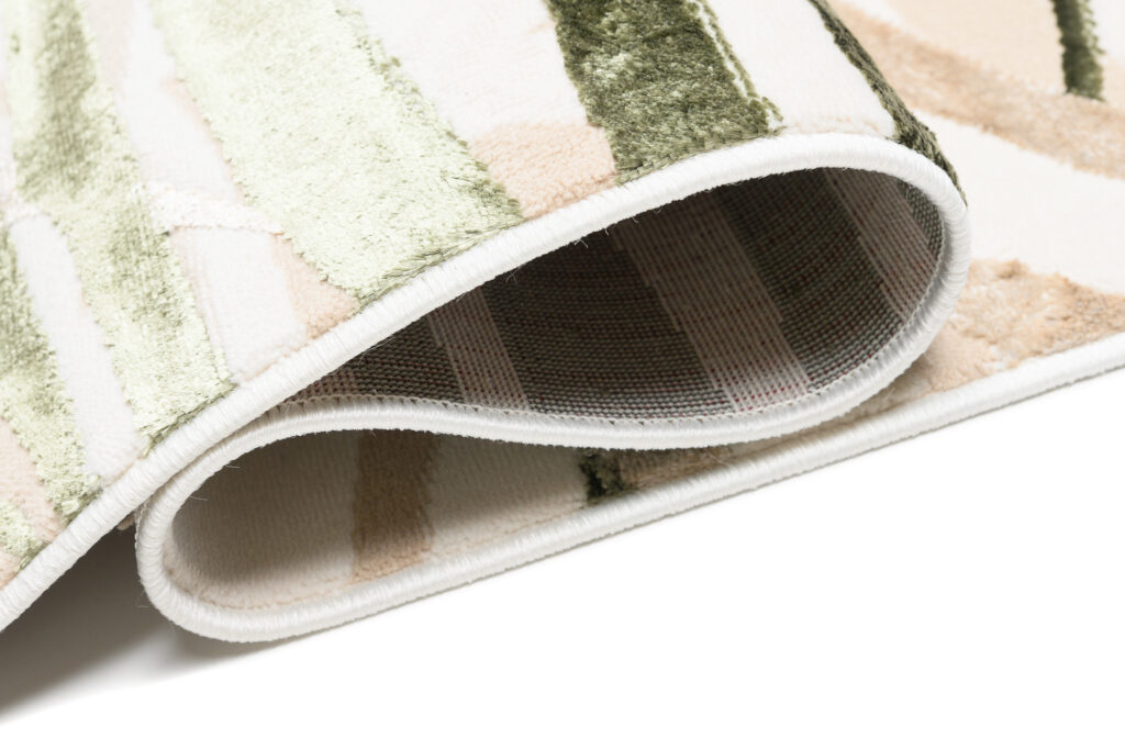 Vloerkleed Golden Creme Beige Groen Bladeren