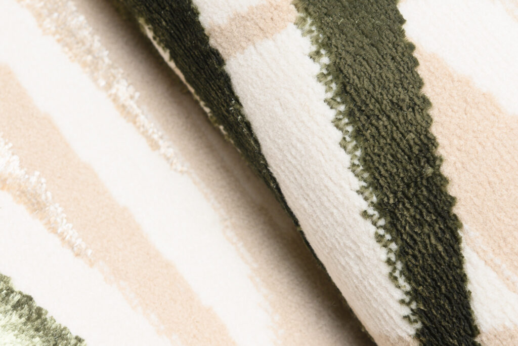 Vloerkleed Golden Creme Beige Groen Bladeren
